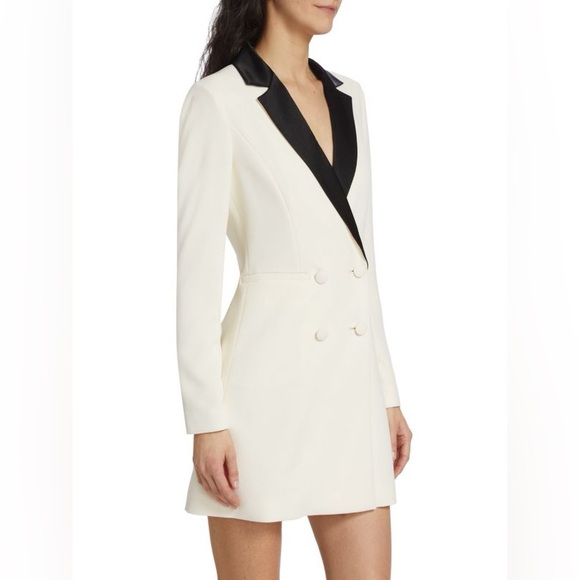 NWT $550 Alice + Olivia Kryie Tuxedo Blazer Dress - Picture 9 of 14